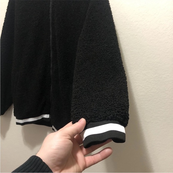 Shein Men's Bomber Jacket Size Small Music Note Embroidery Preowned - Picture 5 of 10